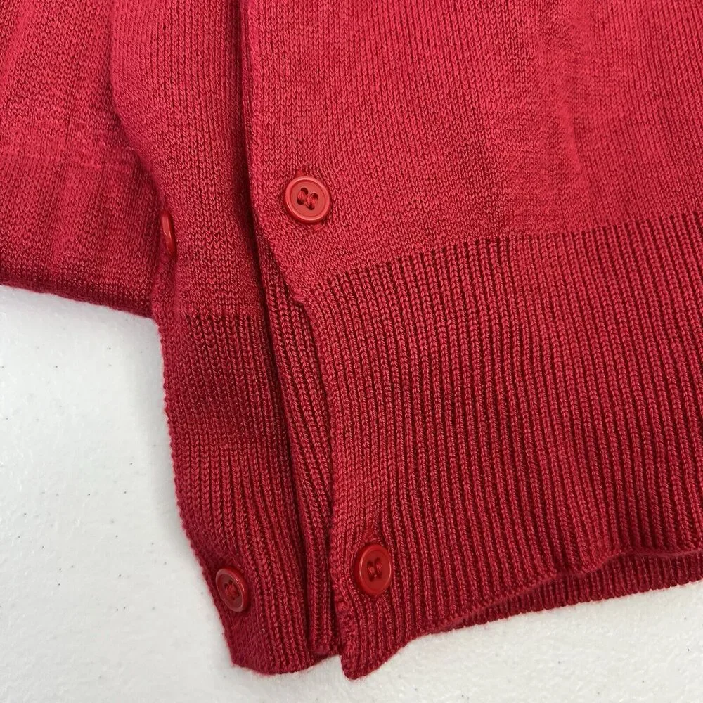 Dragonfly Red Knit Bamboo Scarf Wear 6 Different Ways Buttons Birch Wood Trading